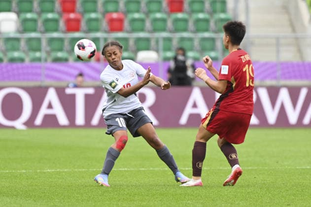 SOCCER - FIFA World Cup, WM, Weltmeisterschaft, Fussball - U-20 Women s - New Caledonia vs. China PR Photo by IPA ABACAPRESS.COM88241316 - Joceliine Kourevi (NCL) and Yujia Zeng (CHN) during the FIFA U-20 Women s World Cup match between New Caledonia and China PR in Sosnowiec, Poland, on September 7, 2026 Sosnowiec Poland  Copyright: xIPAxSport ABACAx
