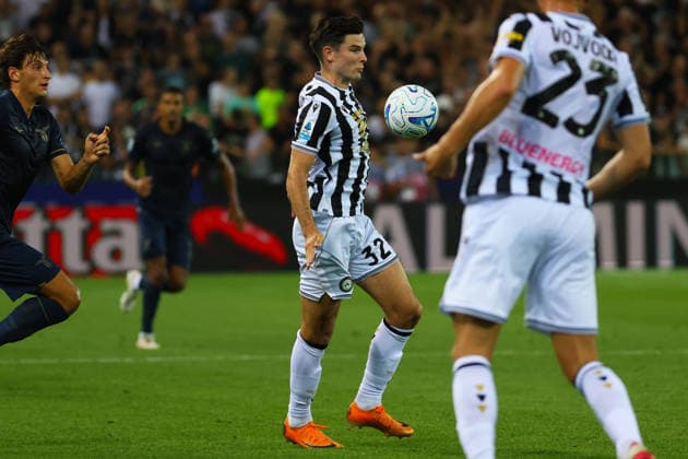Udinese s Jurgen Ekkelenkamp during the Serie A soccer match between Udinese and Lazio at the Friuli Stadium in Udine, north east Italy - September 07, 2026. - Soccer  Copyright: xAndreaxBressanutti LaPressex