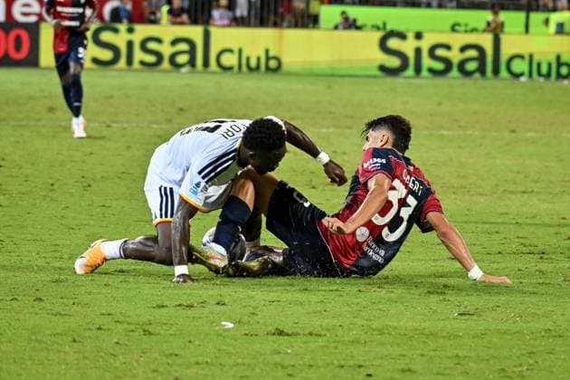 SOCCER - Serie A - Cagliari Calcio vs. US Lecce Photo by IPA ABACAPRESS.COM88249187 - Adam Obert of Cagliari Calcio during the Cagliari Calcio vs. US Lecce Italian Serie A soccer match in Cagliari, Italy, on September 7, 2026 Cagliari Italy  Copyright: xIPAxSport ABACAx