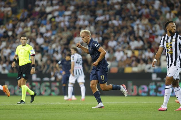 SOCCER - Serie A - Udinese Calcio vs. SS Lazio Photo by IPA ABACAPRESS.COM88249789 - Lazio s Gustav Tang Isaksen during the Serie A Enilive soccer match between Udinese and Lazio at the Bluenergy Stadium in northeastern Italy on September 7, 2026. Udine Italy  Copyright: xIPAxSport ABACAx