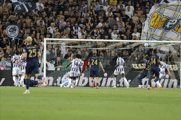 SOCCER - Serie A - Udinese Calcio vs. SS Lazio Photo by IPA ABACAPRESS.COM88251742 - Lazio s Davide Frattesi scores a goal during the Serie A Enilive soccer match between Udinese and Lazio at the Bluenergy Stadium in northeastern Italy on September 7, 2026. Udine Italy  Copyright: xIPAxSport ABACAx