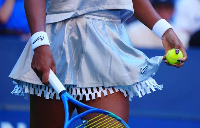 Naomi Osaka Nike skirt detail 2026 US Open, Day Eight, USTA Billie Jean King National Tennis Center, New York, USA - 06 Sep 2026New York USTA Billie Jean King National T New York (NY) United States of America EDITORIAL USE ONLY No use with unauthorised audio, video, data, fixture lists, club league logos or live services. Online in-match use limited to 120 images, no video emulation. No use in betting, games or single club league player publications.  Copyright: xJavierxGarcia Shutterstockx 17137666ki