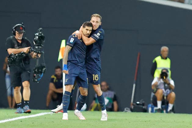 Udinese Calcio v SS Lazio - Serie A 2026 27 Lazio s Davide Frattesi celebrates after scoring a goal during the Serie A Enilive soccer match between Udinese and Lazio at the Bluenergy Stadium in northeastern Italy on September 7, 2026. Udine Italy Italy  Copyright: xMattiaxRadonix originalFilename:radoni-udinesev260907_npKpn.jpg