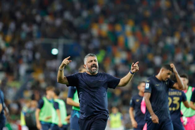 Udinese Calcio v SS Lazio - Serie A 2026 27 Lazio head coach Ivan Gennaro Gattuso celebrates after winning the match during the Serie A Enilive soccer match between Udinese and Lazio at the Bluenergy Stadium in northeastern Italy, on September 7, 2026. Udine Italy Italy  Copyright: xMattiaxRadonix originalFilename:radoni-udinesev260907_npYUf.jpg
