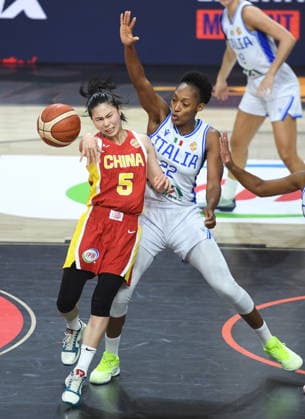 (260908) -- BERLIN, Sept. 8, 2026 -- Wang Siyu (L) of China passes the ball during the group D match between China and Italy at the FIBA Women s Basketball World Cup 2026 in Berlin, Germany, Sept. 7, 2026. ) (SP)GERMANY-BERLIN-BASKETBALL-WOMEN S WORLD CUP-CHN VS ITA HexCanling 
