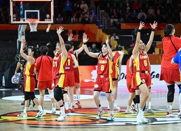 (260908) -- BERLIN, Sept. 8, 2026 -- Players of China celebrate after winning the group D match between China and Italy at the FIBA Women s Basketball World Cup 2026 in Berlin, Germany, Sept. 7, 2026. ) (SP)GERMANY-BERLIN-BASKETBALL-WOMEN S WORLD CUP-CHN VS ITA ZhangxHaofu 