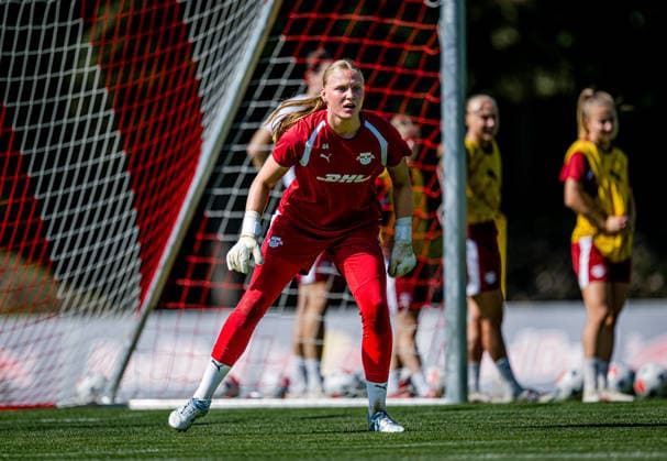 Leipzig s Mirja Kropp at practice RB Leipzig Women s Team practice August 27, 2026 Leipzig, Egidius Braun Sports School RB Leipzig Women s Team practice