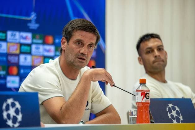 September 7, 2026, Madrid, Spain: Cristian Chivu, Inter Milan s technical director, speaks to reporters at the press conference, PK, Pressekonferenz ahead of the UEFA Champions League match between Real Madrid and Inter Milan at the Santiago Bernabo u Stadium Madrid Spain - ZUMAs197 20260907_aaa_s197_463 Copyright: xDavidxCanalesx