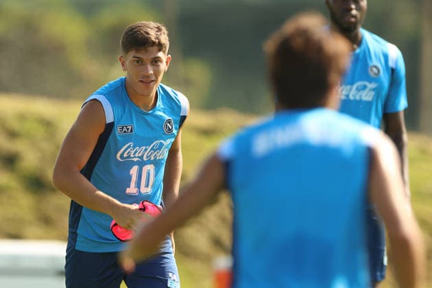 September 8, 2026, Castel Volturno, Napoli, Italy: Costantino Favasuli of Napoli during a training session head of the UEFA Champions League 2026 27 at Napoli training center on September 8 , 2026 in Castel Volturno, Italy SSC Napoli Training Session And press conference, PK, Pressekonferenz - UEFA Champions League 2025 26 League Phase MD1.  - ZUMAl131 20260908_zsp_l131_001 Copyright: xCiroxDexLucax