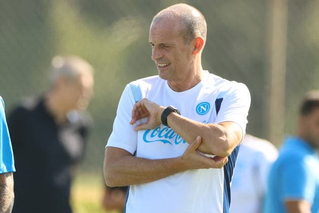 September 8, 2026, Castel Volturno, Napoli, Italy: Massimiliano Allegri coach of Napoli during a training session head of the UEFA Champions League 2026 27 at Napoli training center on September 8 , 2026 in Castel Volturno, Italy SSC Napoli Training Session And press conference, PK, Pressekonferenz - UEFA Champions League 2025 26 League Phase MD1.  - ZUMAl131 20260908_zsp_l131_011 Copyright: xCiroxDexLucax