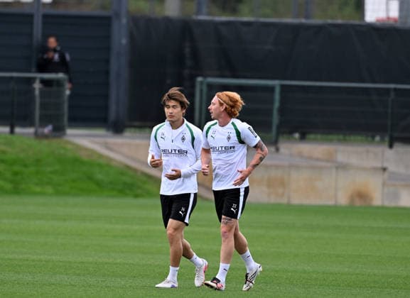 08.09.2026; Moenchengladbach; Fussball, Herren, Saison 2026 2027, Training Borussia Moenchengladbach Daiki Hashioka (Gladbach, li.) und Yukhym Konoplia (Gladbach, re.) trainierten individuell DFL regulations prohibit any use of photographs as image sequences and or quasi-video. ista-Borussia-Park Nordrhein-Westfalen Deutschland *** September 8, 2026, Mönchengladbach Soccer, Men s, 2026–2027 season, Borussia Mönchengladbach training: Daiki Hashioka (Gladbach, left) and Yukhym Konoplia (Gladbach, right) trained individually. DFL regulations prohibit any use of photographs as image sequences and or quasi-video content at Borussia Park, North Rhine-Westphalia, Germany
