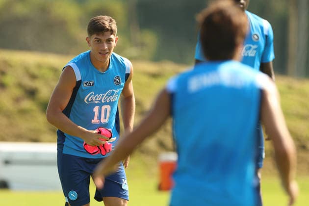 SSC Napoli Training Session Costantino Favasuli of Napoli during a training session ahead of the UEFA Champions League 2026 27 at the Napoli training center in Castel Volturno, Italy, on September 8, 2026. Castel Volturno Napoli Italy  Copyright: xCiroxDexLucax originalFilename:deluca-sscnapol260908_npgnc.jpg