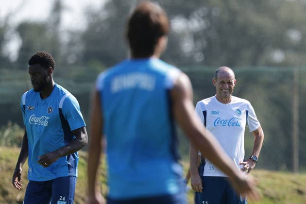 Napoli™s head coach Massimiliano Allegri During training at the SSC Napoli sports center, Champions League Napoli - Arsenal Castel Volturno (CE) on September 08 , 2026  Copyright: xAlessandroxGarofalo LaPressex