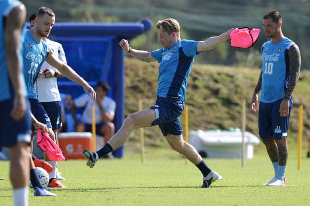 Napoli™s Kevin De Bruyne During training at the SSC Napoli sports center, Champions League Napoli - Arsenal Castel Volturno (CE) on September 08 , 2026  Copyright: xAlessandroxGarofalo LaPressex