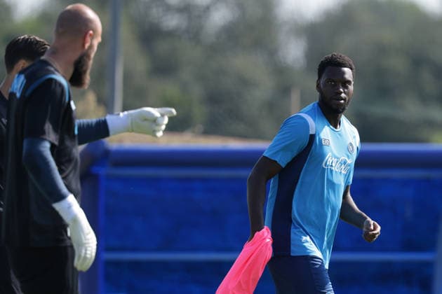 Napoli™s Benoit Badiashile During training at the SSC Napoli sports center, Champions League Napoli - Arsenal Castel Volturno (CE) on September 08 , 2026  Copyright: xAlessandroxGarofalo LaPressex