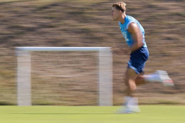 Napoli™s Rasmus Hojlund During training at the SSC Napoli sports center, Champions League Napoli - Arsenal Castel Volturno (CE) on September 08 , 2026  Copyright: xAlessandroxGarofalo LaPressex