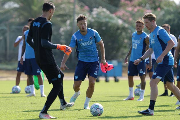 Napoli™s Amir Rrahmani During training at the SSC Napoli sports center, Champions League Napoli - Arsenal Castel Volturno (CE) on September 08 , 2026  Copyright: xAlessandroxGarofalo LaPressex