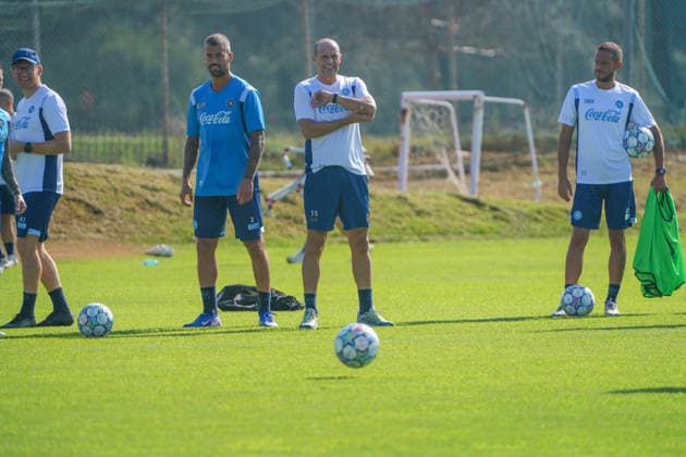 September 8, 2026, Castelvolturno, Campania, ITALIA: Massimiliano Allegri Head Coach of SSC Napoli Durante lÃ¢â‚¬â ¢allenamento pre partita Champions League tra Napoli ed Arsenal a Castelvolturno del 08 09 2026 Castelvolturno ITALIA - ZUMAs236 20260908_aap_s236_006 Copyright: xFabioxSassox