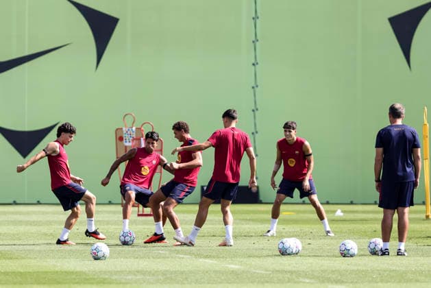Football, Champions League, FC Barcelona, Training