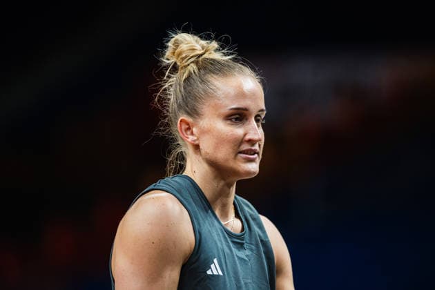 FIBA Women s Basketball World Cup 2026 Germany Training Session, September 8, 2026 Leonie Fiebich Germany, 13 Basketball, FIBA Women s Basketball World Cup 2026, Final Phase, Germany Training on September 8, 2026, at the Uber Arena, Berlin Copyright: xBEAUTIFULxSPORTS Tonhäuserx