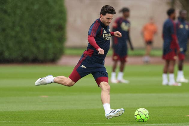 Arsenal Training, Champions League Declan Rice of Arsenal during the Arsenal Training session ahead of the UEFA Champions League Round 1 match v Napoli, at the Arsenal FC Training Centre, London Colney, England on 8 September 2026 Credit: Tiego Grenho Every Second Media Editorial use only. All images are copyright Every Second Media Limited. No images may be reproduced without prior permission. Copyright: xIMAGO EveryxSecondxMediax ESM-2149-0004 TiegoxGrenhox xEveryxSecondxMediax