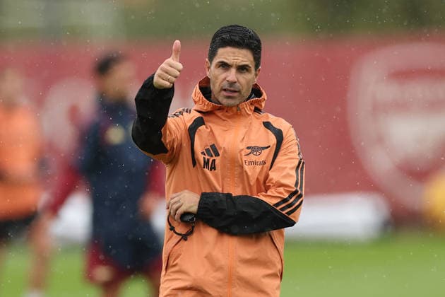 Arsenal Training, Champions League Arsenal manager Mikel Arteta during the Arsenal Training session ahead of the UEFA Champions League Round 1 match v Napoli, at the Arsenal FC Training Centre, London Colney, England on 8 September 2026 Credit: Tiego Grenho Every Second Media Editorial use only. All images are copyright Every Second Media Limited. No images may be reproduced without prior permission. Copyright: xIMAGO EveryxSecondxMediax ESM-2149-0014 TiegoxGrenhox xEveryxSecondxMediax
