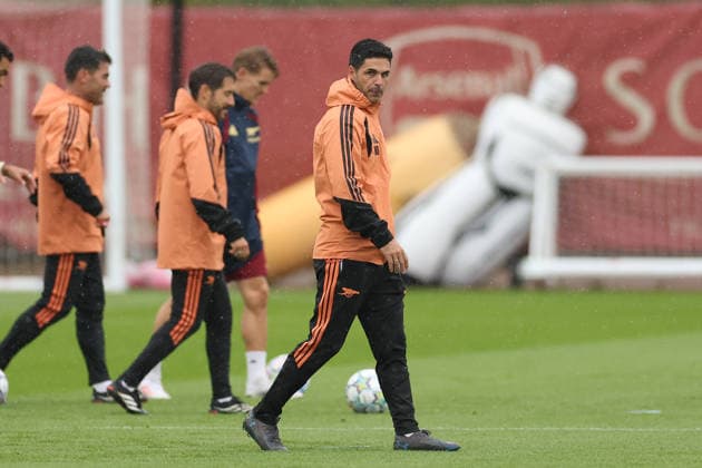 Arsenal Training, Champions League Arsenal manager Mikel Arteta during the Arsenal Training session ahead of the UEFA Champions League Round 1 match v Napoli, at the Arsenal FC Training Centre, London Colney, England on 8 September 2026 Credit: Tiego Grenho Every Second Media Editorial use only. All images are copyright Every Second Media Limited. No images may be reproduced without prior permission. Copyright: xIMAGO EveryxSecondxMediax ESM-2149-0023 TiegoxGrenhox xEveryxSecondxMediax