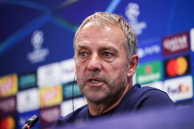 September 8, 2026, Sant Joan Despi, Barcelona, Spain: Hansi Flick, head coach of FC Barcelona, Barca attends his press conference, PK, Pressekonferenz during the training day of FC Barcelona ahead the Spanish League, LaLiga EA Sports, football match against Feyenoord at Ciudad Esportiva Joan Gamper on September 08, 2026 in Sant Joan Despi, Barcelona, Spain. FC Barcelona Training And Press Conference - LaLiga EA Sports  - ZUMAa181 20260908_zaa_a181_027 Copyright: xJavierxBorregox