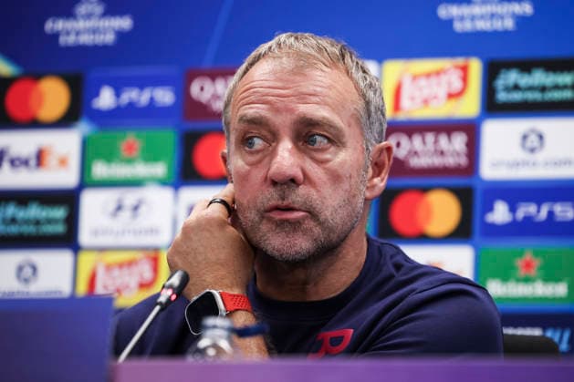 September 8, 2026, Sant Joan Despi, Barcelona, Spain: Hansi Flick, head coach of FC Barcelona, Barca attends his press conference, PK, Pressekonferenz during the training day of FC Barcelona ahead the Spanish League, LaLiga EA Sports, football match against Feyenoord at Ciudad Esportiva Joan Gamper on September 08, 2026 in Sant Joan Despi, Barcelona, Spain. FC Barcelona Training And Press Conference - LaLiga EA Sports  - ZUMAa181 20260908_zaa_a181_054 Copyright: xJavierxBorregox