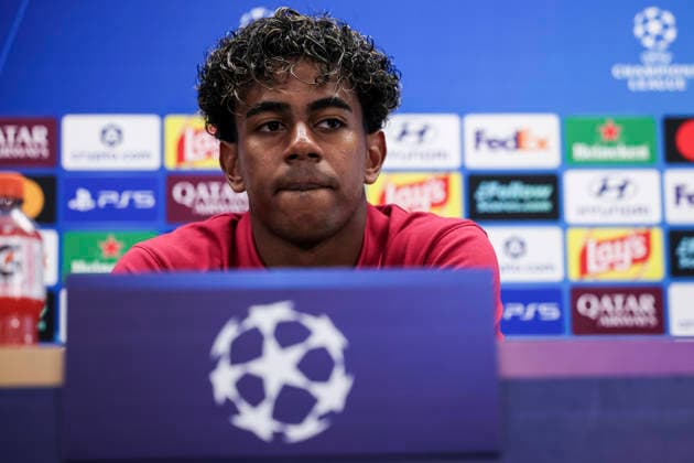 September 8, 2026, Sant Joan Despi, Barcelona, Spain: Lamine Yamal of FC Barcelona, Barca attends his press conference, PK, Pressekonferenz during the training day of FC Barcelona ahead the UEFA Champions League 2026 27, football match against Feyenoord at Ciudad Esportiva Joan Gamper on September 08, 2026 in Sant Joan Despi, Barcelona, Spain. FC Barcelona Training And Press Conference - UEFA Champions League 2026 27  - ZUMAa181 20260908_zaa_a181_055 Copyright: xJavierxBorregox