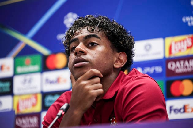 September 8, 2026, Sant Joan Despi, Barcelona, Spain: Lamine Yamal of FC Barcelona, Barca attends his press conference, PK, Pressekonferenz during the training day of FC Barcelona ahead the UEFA Champions League 2026 27, football match against Feyenoord at Ciudad Esportiva Joan Gamper on September 08, 2026 in Sant Joan Despi, Barcelona, Spain. FC Barcelona Training And Press Conference - UEFA Champions League 2026 27  - ZUMAa181 20260908_zaa_a181_057 Copyright: xJavierxBorregox