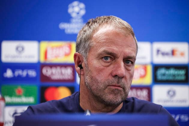September 8, 2026, Sant Joan Despi, Barcelona, Spain: Hansi Flick, head coach of FC Barcelona, Barca attends his press conference, PK, Pressekonferenz during the training day of FC Barcelona ahead the Spanish League, LaLiga EA Sports, football match against Feyenoord at Ciudad Esportiva Joan Gamper on September 08, 2026 in Sant Joan Despi, Barcelona, Spain. Sant Joan Despi Spain - ZUMAa181 20260908_zaa_a181_053 Copyright: xJavierxBorregox