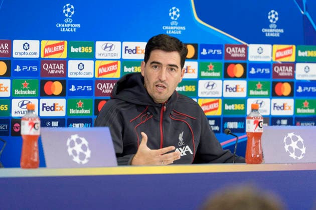 Liverpool press conference, PK, Pressekonferenz during the Press Conference at Anfield Stadium ahead of the UEFA Champions League Round 1 match v Atletico Madrid, Anfield, Liverpool, England on 8 September 2026 Credit: Steve Flynn Every Second Media Editorial use only. All images are copyright Every Second Media Limited. No images may be reproduced without prior permission. Copyright: xIMAGO EveryxSecondxMediax ESM-2146-0005 StevexFlynnx xEveryxSecondxMediax
