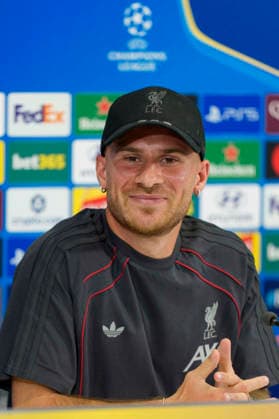 Liverpool press conference, PK, Pressekonferenz Alexis Mac Allister of Liverpool FC speaks with the press during the Press Conference at Anfield Stadium ahead of the UEFA Champions League Round 1 match v Atletico Madrid, Anfield, Liverpool, England on 8 September 2026 Credit: Steve Flynn Every Second Media Editorial use only. All images are copyright Every Second Media Limited. No images may be reproduced without prior permission. Copyright: xIMAGO EveryxSecondxMediax ESM-2146-0023 StevexFlynnx xEveryxSecondxMediax