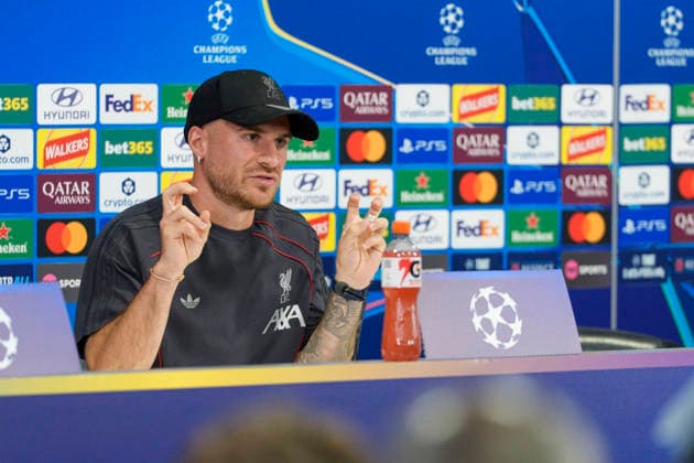 Liverpool press conference, PK, Pressekonferenz Alexis Mac Allister of Liverpool FC speaks with the press during the Press Conference at Anfield Stadium ahead of the UEFA Champions League Round 1 match v Atletico Madrid, Anfield, Liverpool, England on 8 September 2026 Credit: Steve Flynn Every Second Media Editorial use only. All images are copyright Every Second Media Limited. No images may be reproduced without prior permission. Copyright: xIMAGO EveryxSecondxMediax ESM-2146-0029 StevexFlynnx xEveryxSecondxMediax