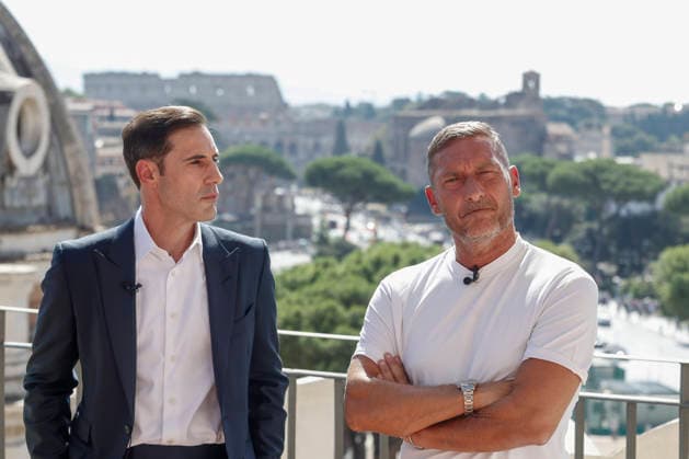 September 8, 2026, Rome, Rome, ITALY: Paul Matiasic, president of Maxima Roma, and Francesco Totti, the club s advisor. press conference, PK, Pressekonferenz for the presentation of the new Roman basketball club, Maxima Roma, Rome, September 8, 2026. Press Conference To Present The New Roman Basketball Club Maxima Roma - ZUMAa289 20260908_zia_a289_230 Copyright: xRiccardoxDexLucax xAgfx