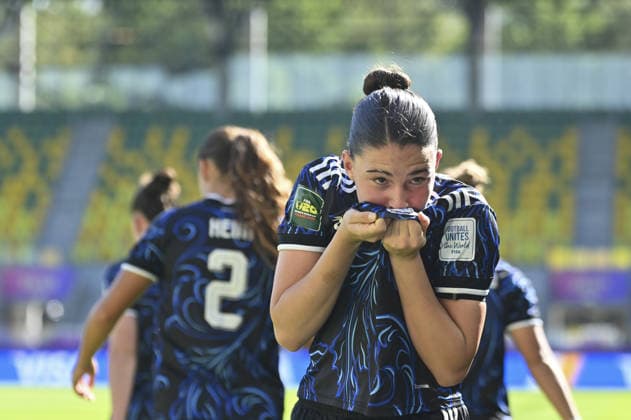 IPA88273451 - Julia Vinhas (ARG) celebrating after scoring a goal during the FIFA U-20 Women s World Cup match between Benin and Argentina in Katowice, Poland, on September 8, 2026  Copyright: xMichalxDubiel IPAxSportx xx IPA88273451