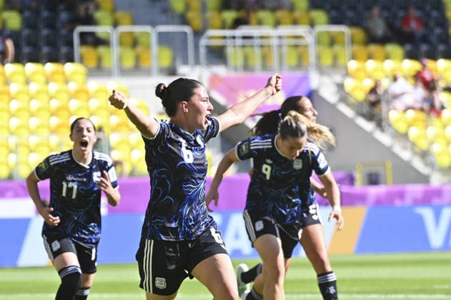 IPA88273453 - Julia Vinhas (ARG) celebrating after scoring a goal during the FIFA U-20 Women s World Cup match between Benin and Argentina in Katowice, Poland, on September 8, 2026  Copyright: xMichalxDubiel IPAxSportx xx IPA88273453