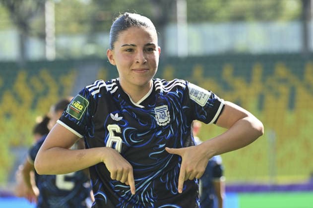 IPA88273457 - Julia Vinhas (ARG) celebrating after scoring a goal during the FIFA U-20 Women s World Cup match between Benin and Argentina in Katowice, Poland, on September 8, 2026  Copyright: xMichalxDubiel IPAxSportx xx IPA88273457