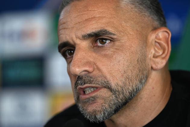 Ahead of Sporting CP - Galatasaray UEFA Champions League LISBON, PORTUGAL - SEPTEMBER 8: Sporting head coach Rui Borges and player Rui Silva (not seen) answer questions during a press conference, PK, Pressekonferenz at Jose Alvalade Stadium ahead of the UEFA Champions League opening-week match between Sporting and Galatasaray in Lisbon, Portugal, on September 8, 2026. Burak Akbulut Anadolu Lizbon Portugal. Editorial use only. Please get in touch for any other usage.  Copyright: x2026xAnadoluxBurakxAkbulutx