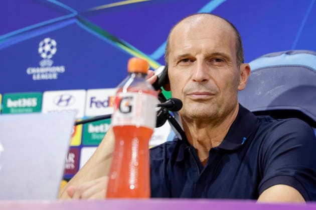Italy: press conference, PK, Pressekonferenz SSC Napoli cl SSC Napoli vs Arsenal Napoli™s Italian coach Massimiliano Allegri during the SSC Napoli press conference the day before the Champions League football match against Arsenal at the Diego Armando Maradona stadium in Napoli on 08 september, 2026. _BPH7070 Copyright: xAntonioxBalascox