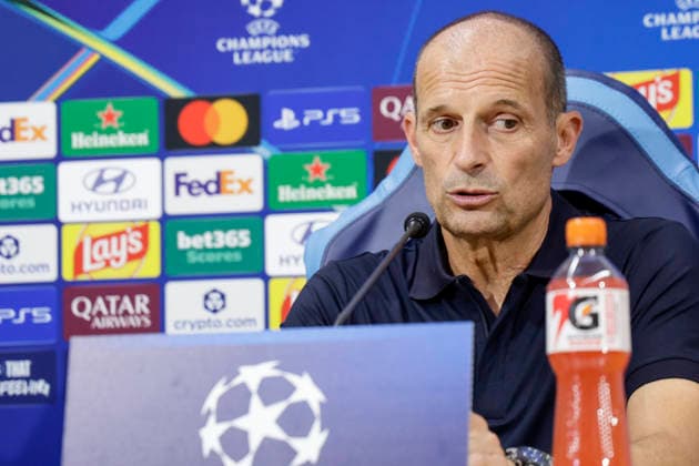 Italy: press conference, PK, Pressekonferenz SSC Napoli cl SSC Napoli vs Arsenal Napoli™s Italian coach Massimiliano Allegri during the SSC Napoli press conference the day before the Champions League football match against Arsenal at the Diego Armando Maradona stadium in Napoli on 08 september, 2026. _BPH6917 Copyright: xAntonioxBalascox