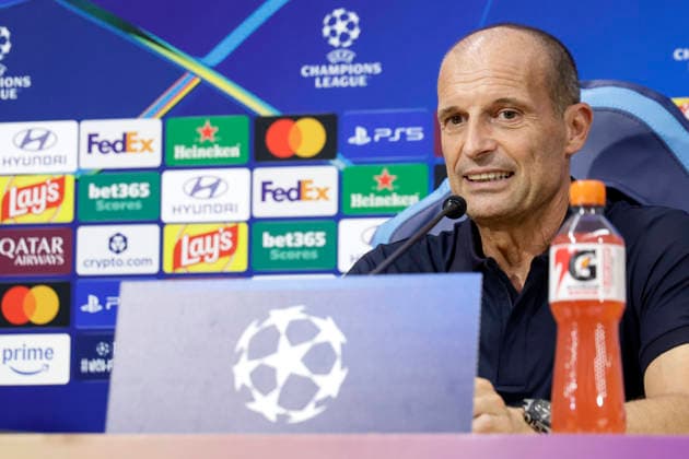 Italy: press conference, PK, Pressekonferenz SSC Napoli cl SSC Napoli vs Arsenal Napoli™s Italian coach Massimiliano Allegri during the SSC Napoli press conference the day before the Champions League football match against Arsenal at the Diego Armando Maradona stadium in Napoli on 08 september, 2026. _BPH6969 Copyright: xAntonioxBalascox