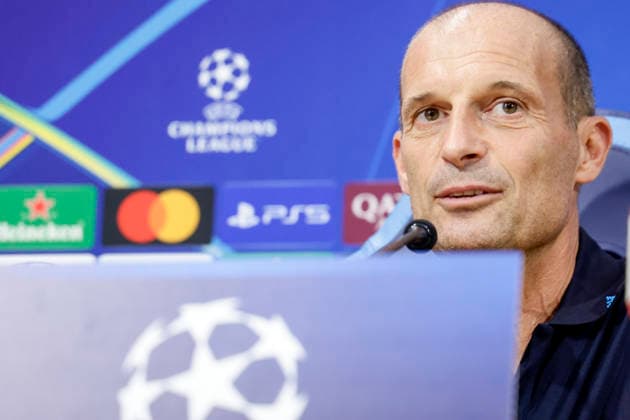 Italy: press conference, PK, Pressekonferenz SSC Napoli cl SSC Napoli vs Arsenal Napoli™s Italian coach Massimiliano Allegri during the SSC Napoli press conference the day before the Champions League football match against Arsenal at the Diego Armando Maradona stadium in Napoli on 08 september, 2026. _BPH7011 Copyright: xAntonioxBalascox