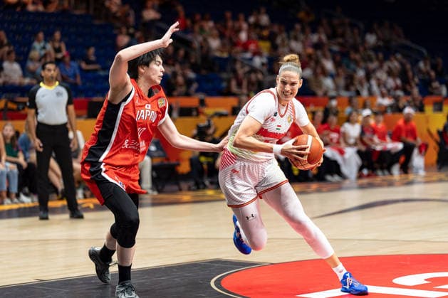 Virag Takacs Kiss (Hungary), No. 2, dribbling past Ramu Tokashiki (Japan), No. 10, GER, Hungary vs. Japan, Basketball, 2026 FIBA Women’s World Cup, Quarterfinal Qualifier, September 8, 2026, GER, Hungary vs. Japan, Basketball, 2026 FIBA Women’s World Cup, Qualification for the Quarterfinals, September 8, 2026, Berlin Copyright: xEibner-Pressefoto MaxxVincenx EP_MVN