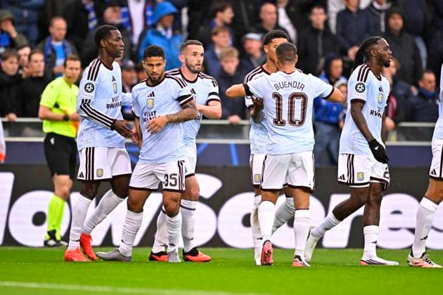Club Brugge v Aston Villa - UEFA Champions League BRUGGE, BELGIUM - SEPTEMBER 08 : Mcginn John central midfield of Schotland celebrates scoring a goal during the UEFA Champions League 2026 27 League Phase MD1 match between Club Brugge and Aston Villa on September 8, 2026 in Brugge, Belgium, 08 09 2026 Brugge Belgium  Copyright: xTomasxSiskx