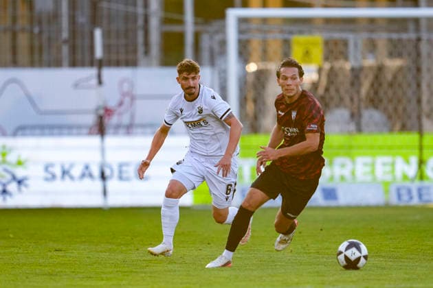 From left: Niklas Tarnat (SVS), 6; Jeremias Lorch (SGV), 24; Action; Game scene; September 8, 2026; Sandhausen, Germany; Soccer; Regionalliga Südwest; SV Sandhausen vs. SGV Heilbronn Freiberg xozx