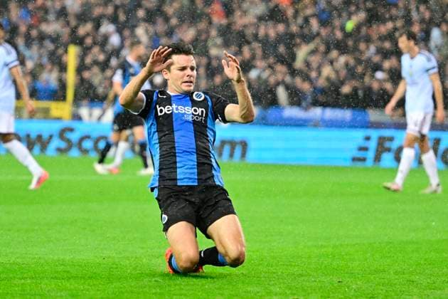 Club Brugge v Aston Villa - UEFA Champions League BRUGGE, BELGIUM - SEPTEMBER 08 : Vetlesen Hugo midfielder of Club Brugge celebrates scoring a goal during the UEFA Champions League 2026 27 League Phase MD1 match between Club Brugge and Aston Villa on September 8, 2026 in Brugge, Belgium, 08 09 2026 Brugge Belgium  Copyright: xJanxDexMeuleneirx