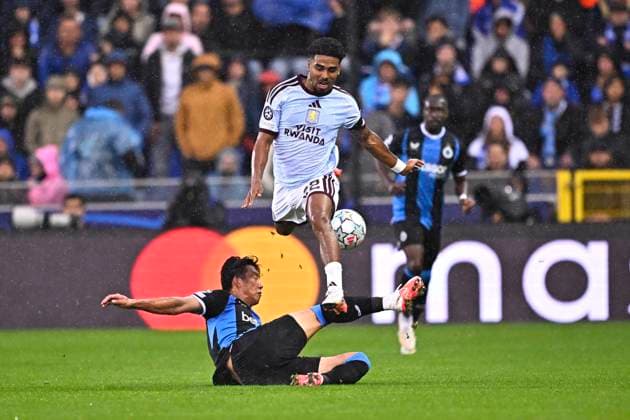 Club Brugge v Aston Villa - UEFA Champions League BRUGGE, BELGIUM - SEPTEMBER 08 : Lee Han-beom defender of Club Brugge, Maatsen Ian left-back of Aston Villa during the UEFA Champions League 2026 27 League Phase MD1 match between Club Brugge and Aston Villa on September 8, 2026 in Brugge, Belgium, 08 09 2026 Brugge Belgium  Copyright: xTomasxSiskx