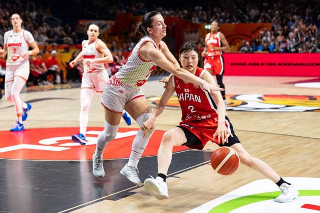 Norika Konno, Japan, No. 2, dribbling; Panka Dul, Hungary, No. 33; GER, Hungary vs. Japan, basketball, 2026 FIBA Women s World Cup, quarterfinal qualifier, September 8, 2026, GER, Hungary vs. Japan, Basketball, 2026 FIBA Women’s World Cup, Qualification for the Quarterfinals, September 8, 2026, Berlin Copyright: xEibner-Pressefoto MaxxVincenx EP_MVN
